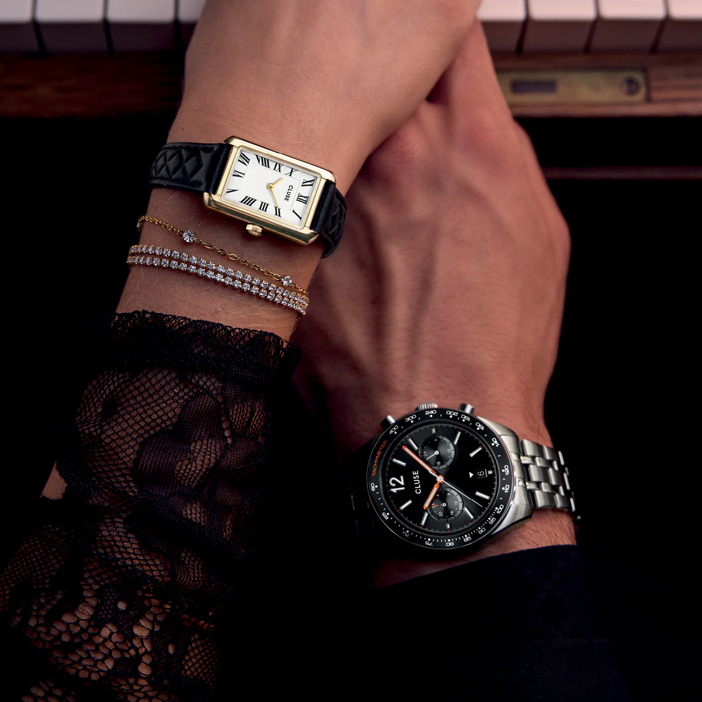 Belisenna Watch Leather, Black Quilted, Gold Colour - Image 9