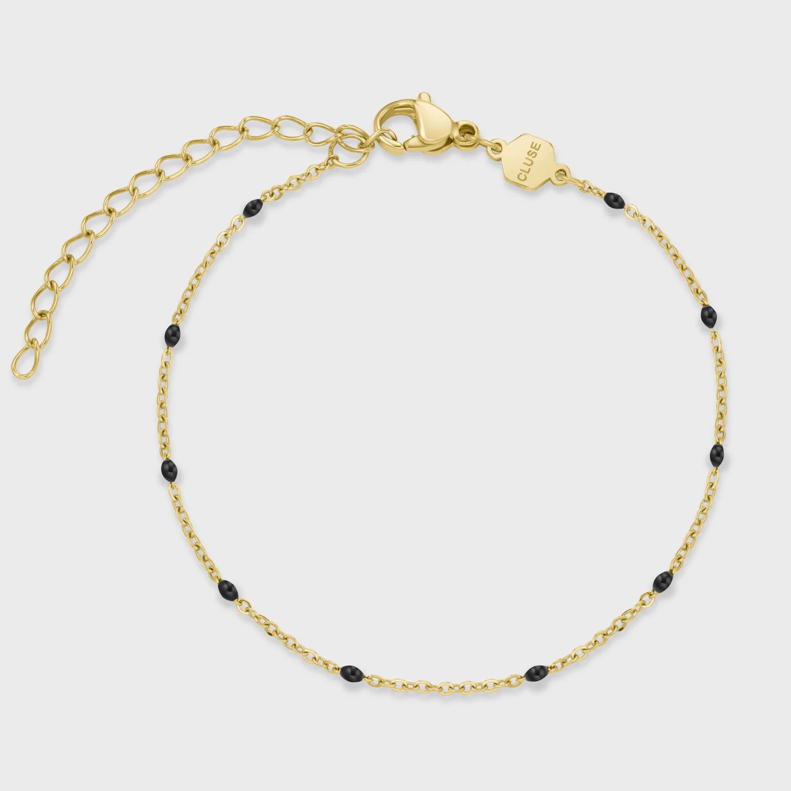 Essentielle Black Epoxy Bracelet, Gold Colour