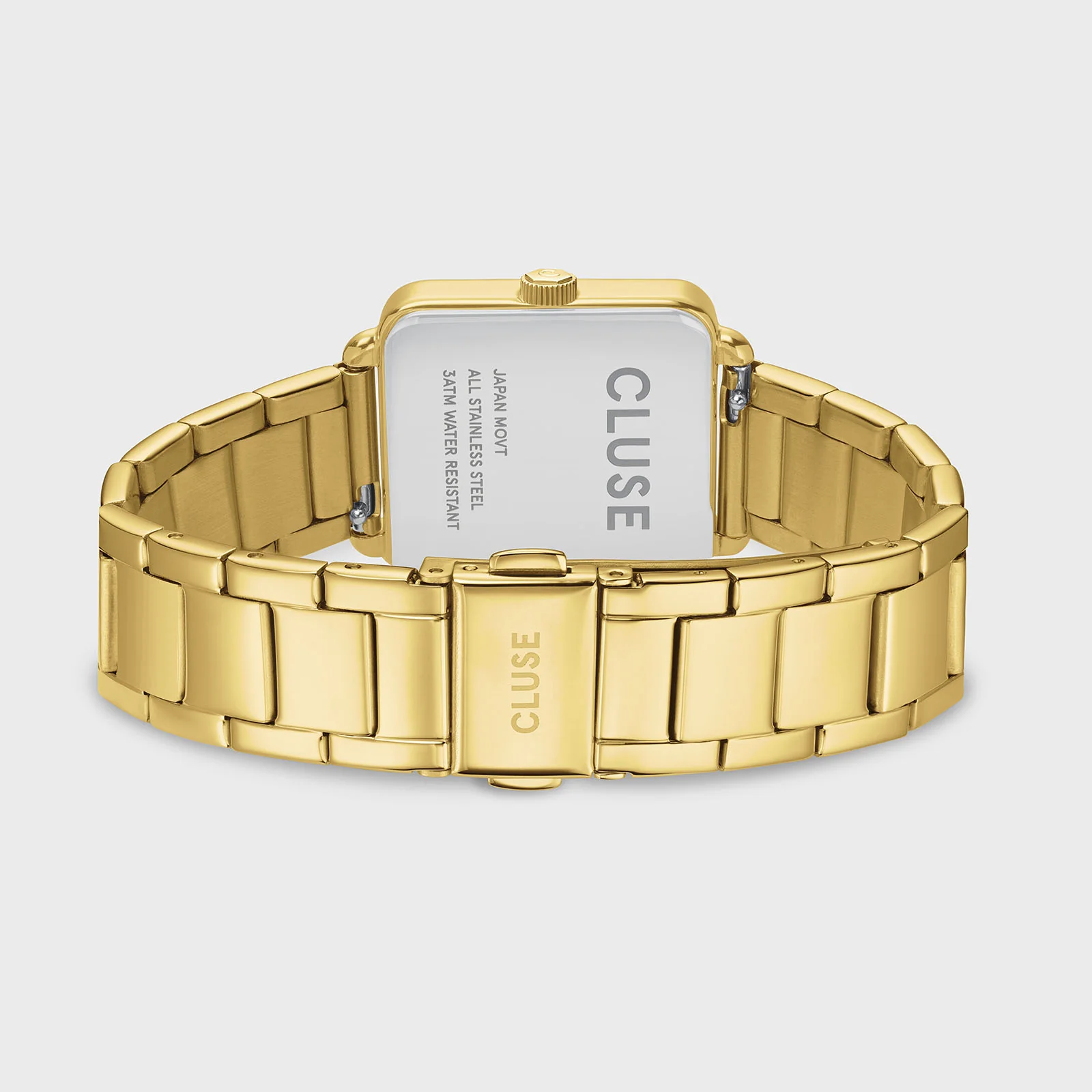 Gift Box La Tétragone Watch Steel, White Pearl & Curb Chain Bracelet, Gold Colour - Image 5