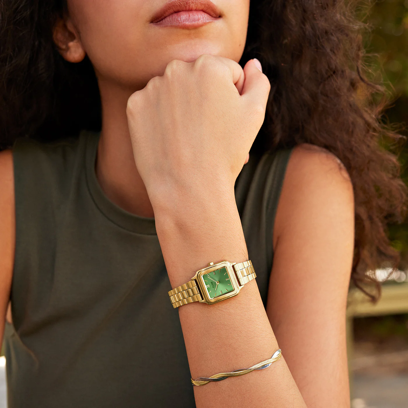 Gracieuse Petite Watch Steel, Light Green, Gold Colour - Image 7