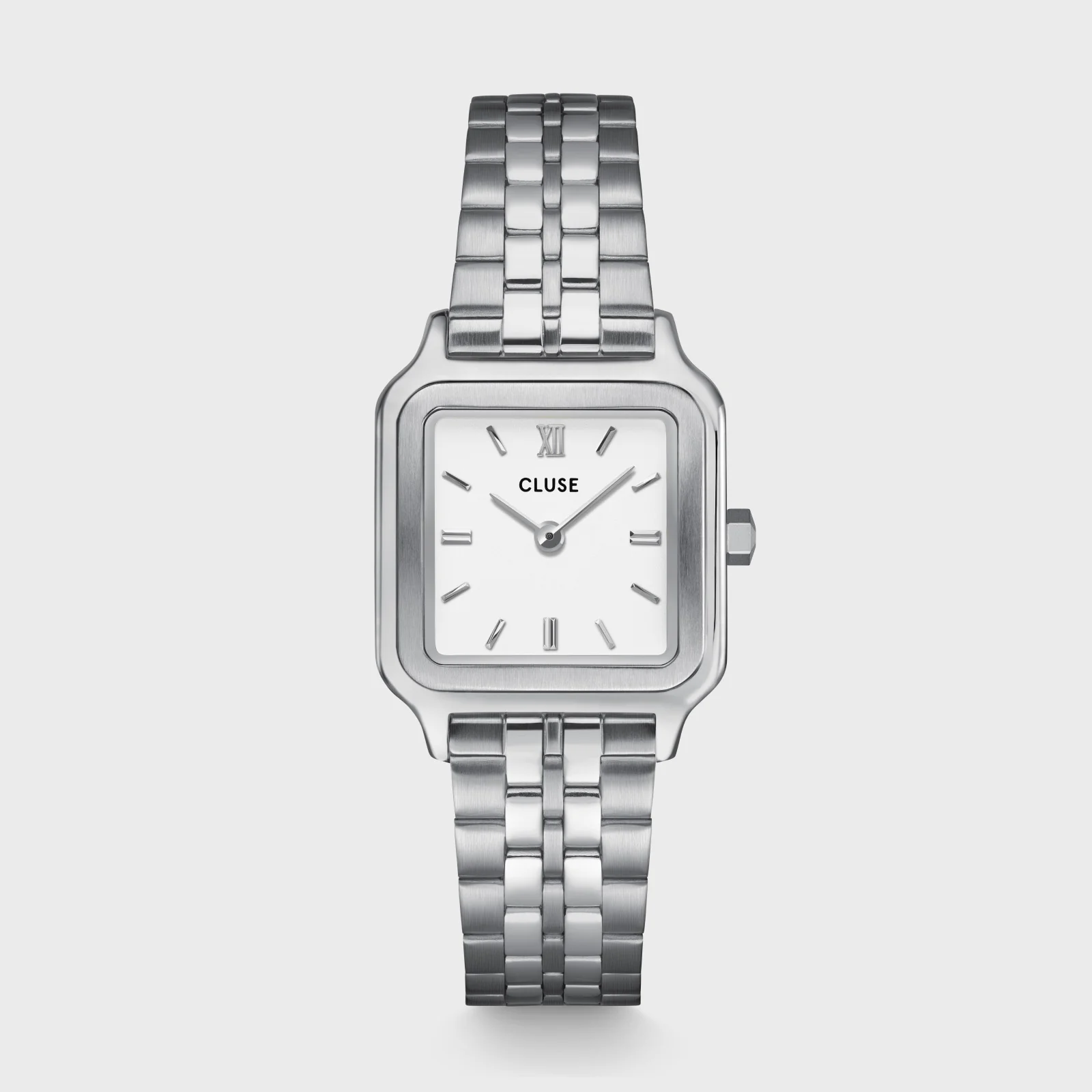 Gracieuse Petite Watch Steel, White, Silver Colour