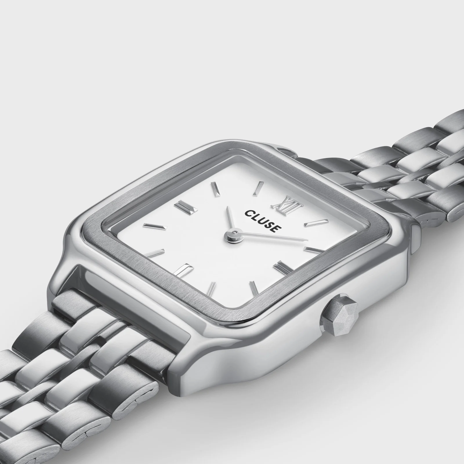 Gracieuse Watch Steel, White, Silver Colour - Image 3