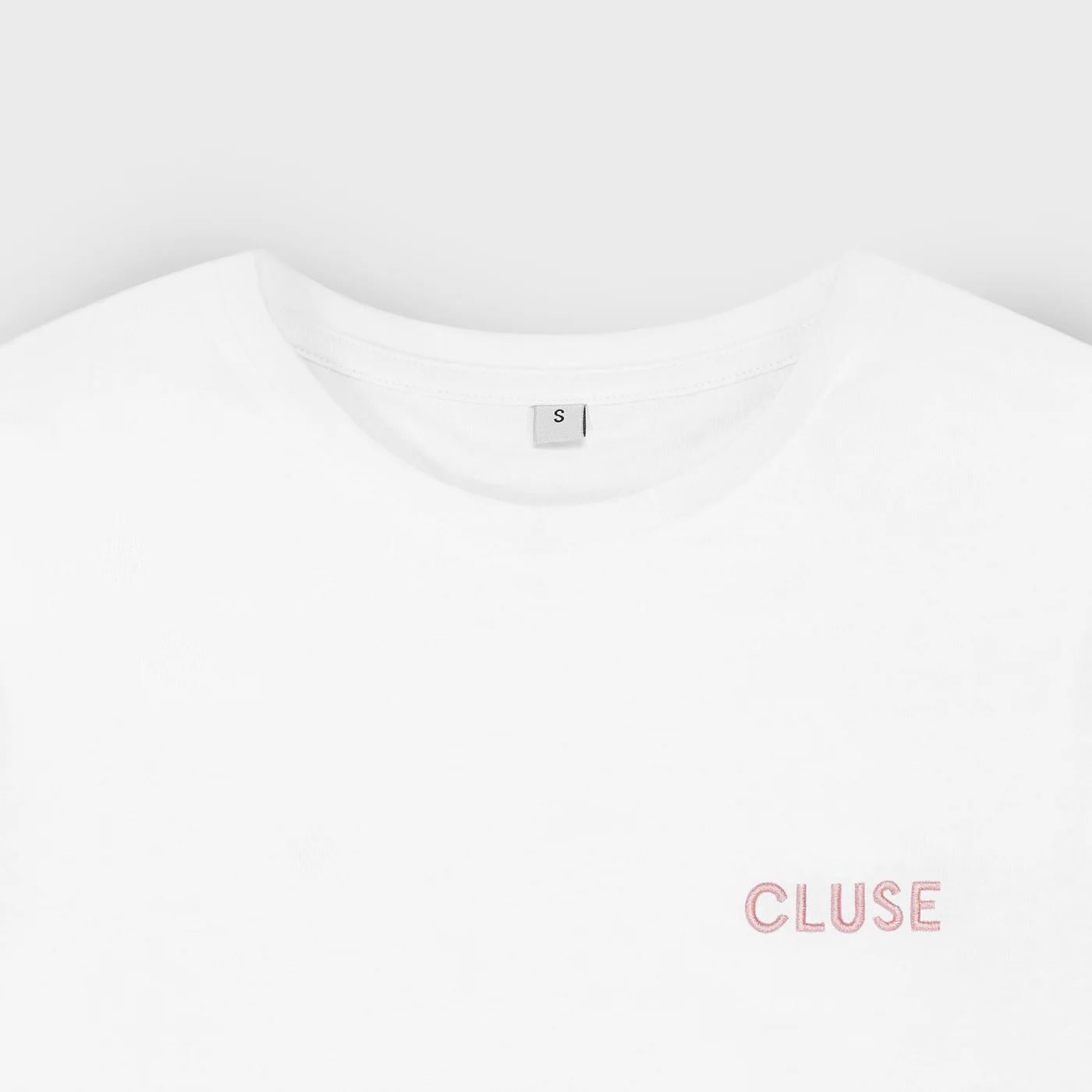 T-Shirt White, Pink Logo, Medium - Image 2
