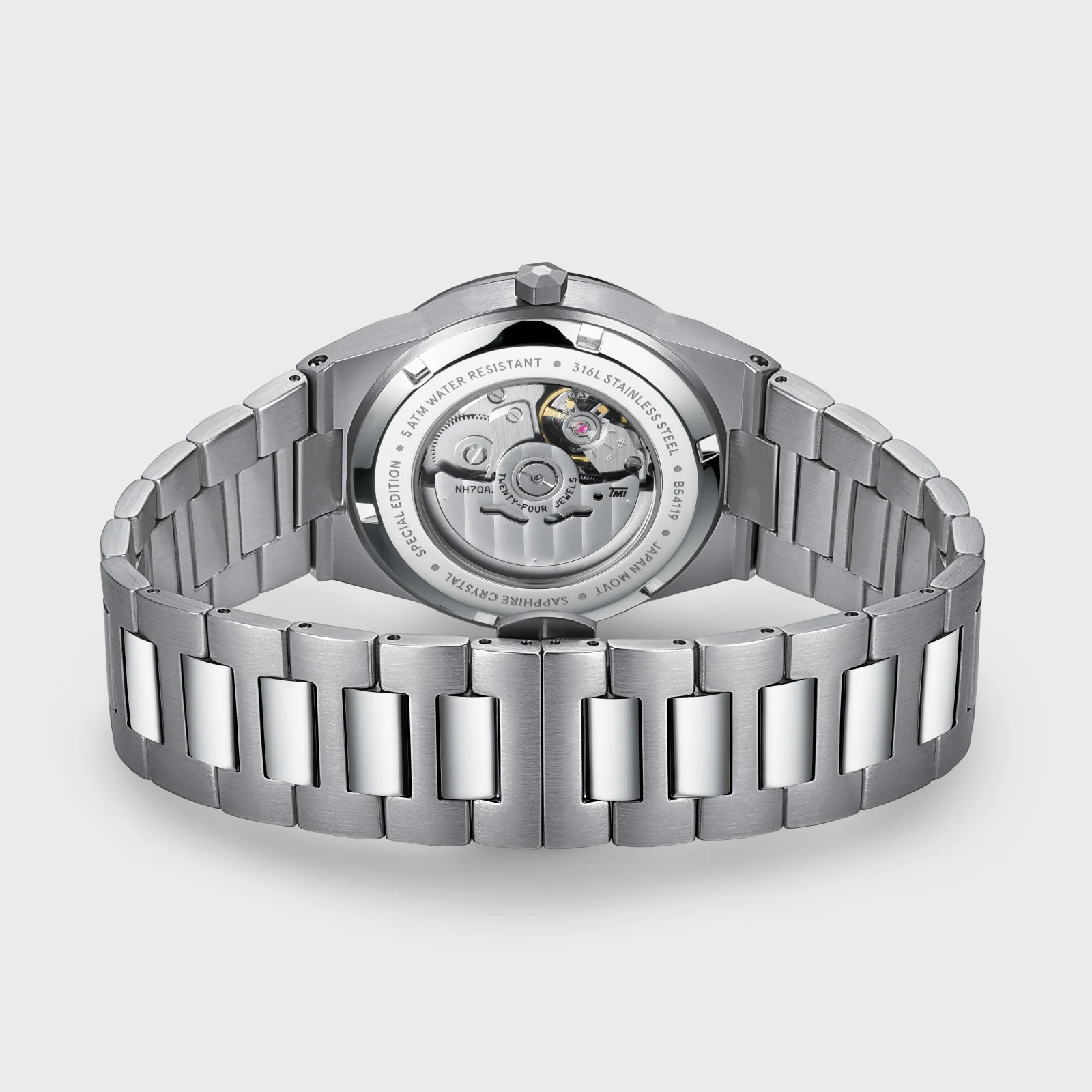 Vigoureux Automatic Watch Steel , Blue, Silver Colour - Image 4